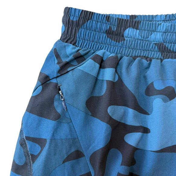 Zyia Athletic Shorts Mens Medium Active Blue Camo Lined Gym Training Stretch - Picture 5 of 10